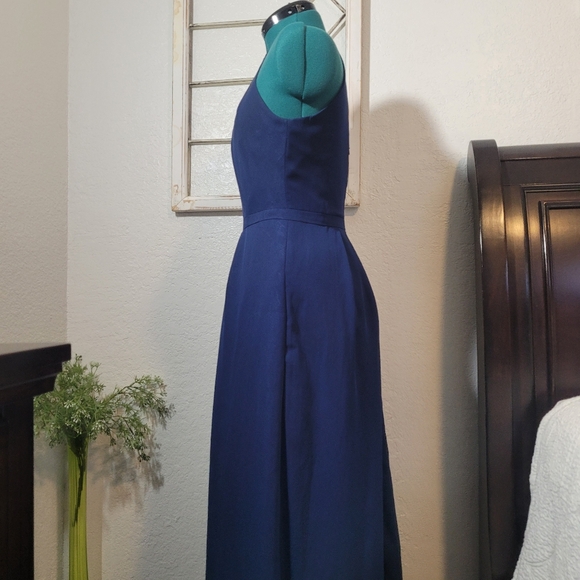Weddington Way Navy Blue Halter Maxi Dress Size 4 - Picture 3 of 11